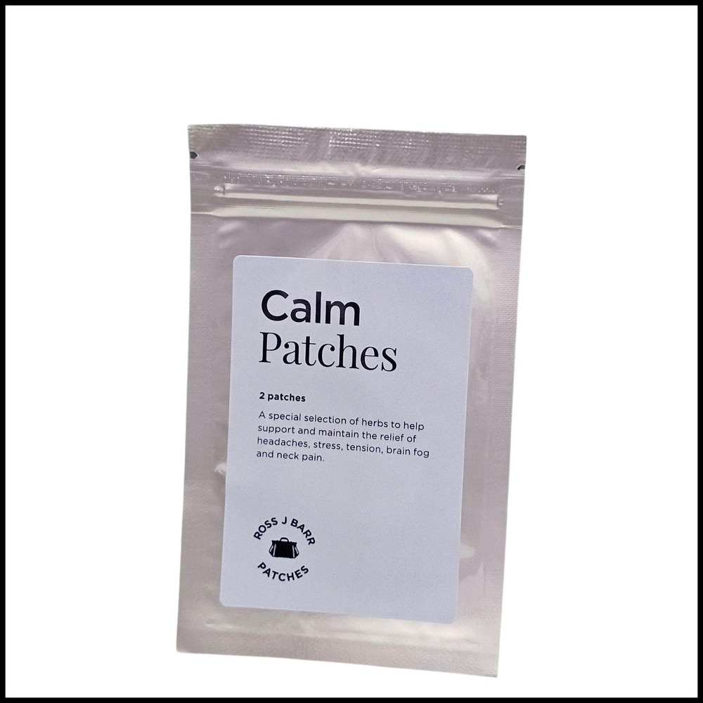 Ross J Barr Calm Patches - Herbal Relief for Headaches, Stress & Tension 2 Patch